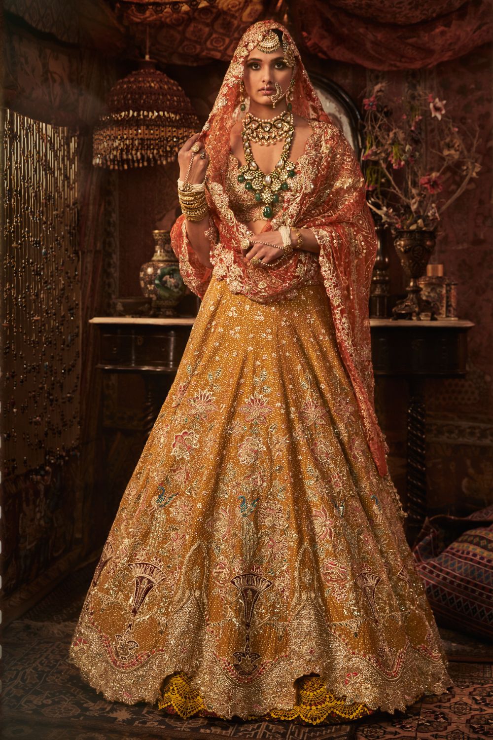 Mustard gold Lehenga Set