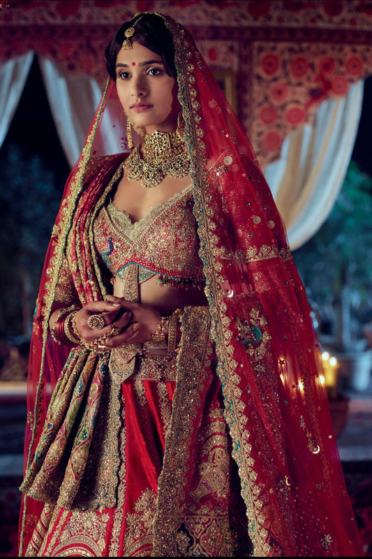 Red  Lehenga set