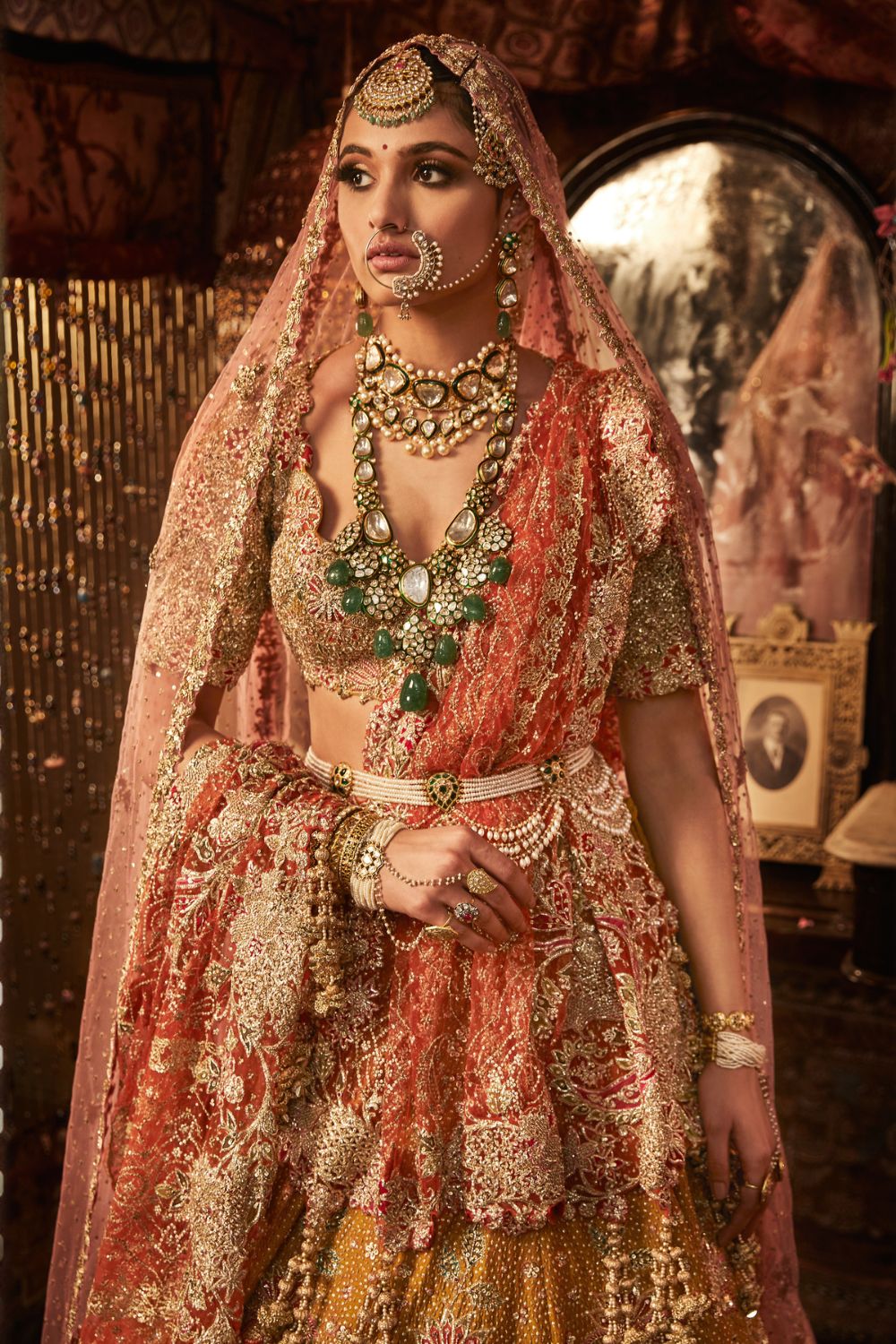 Mustard gold Lehenga Set