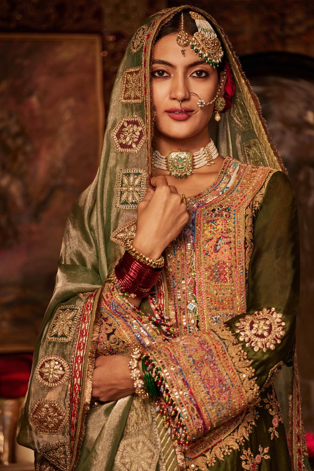 Green kurta set