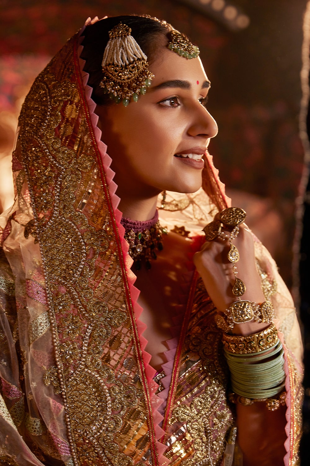 Multi Colour Pheasants and Sacred Geometry Lehenga Set