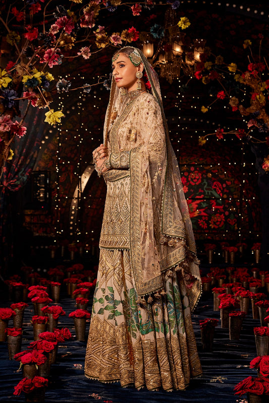 Ivory Sequin Sharara Set