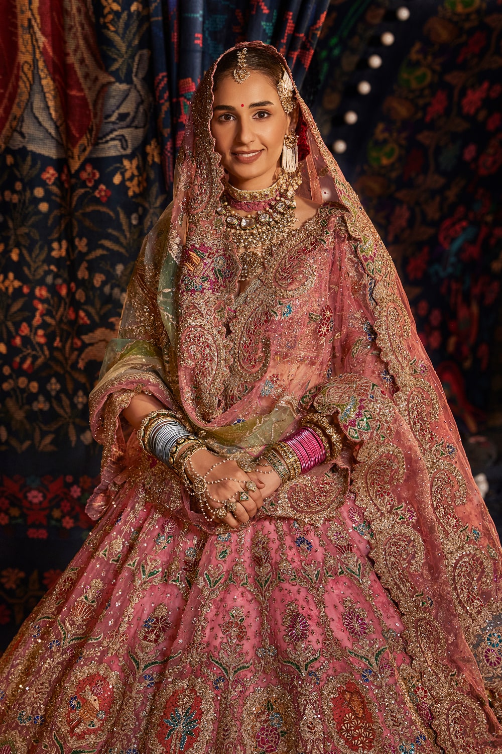 Carnation Pink Trail Lehenga